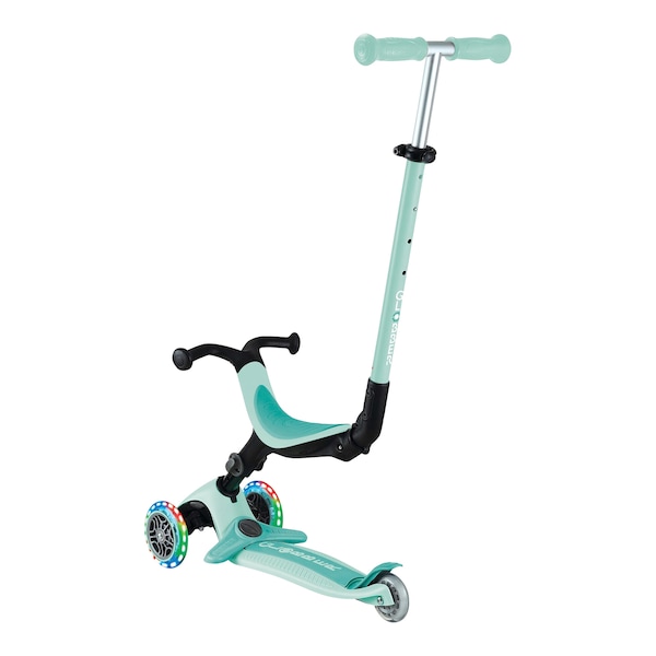 babywalz GlobberScooter 3in1 Go-Up active mit Leuchtrollen mint Clearance-Verkauf