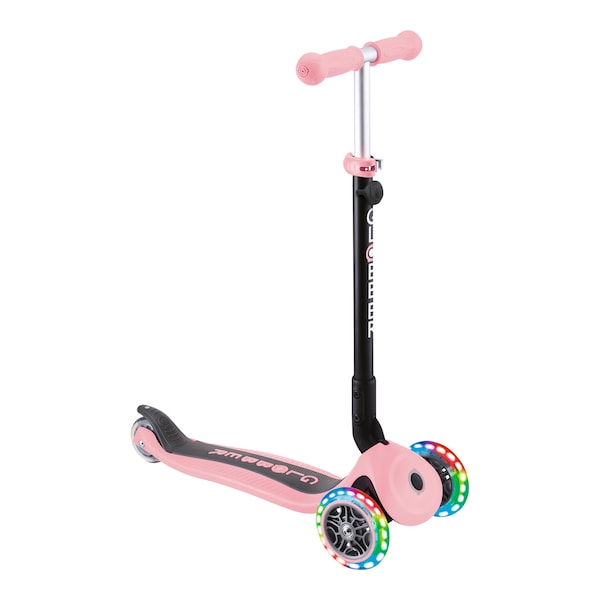 babywalz Globber3in1 Scooter Go-Up mit Leuchtrollen pastellrosa Kostenloser Versand international