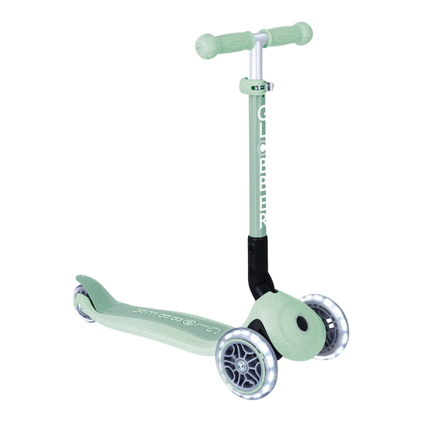 babywalz GlobberScooter Junior Foldable Lights ECO pistazie Fabrikladen