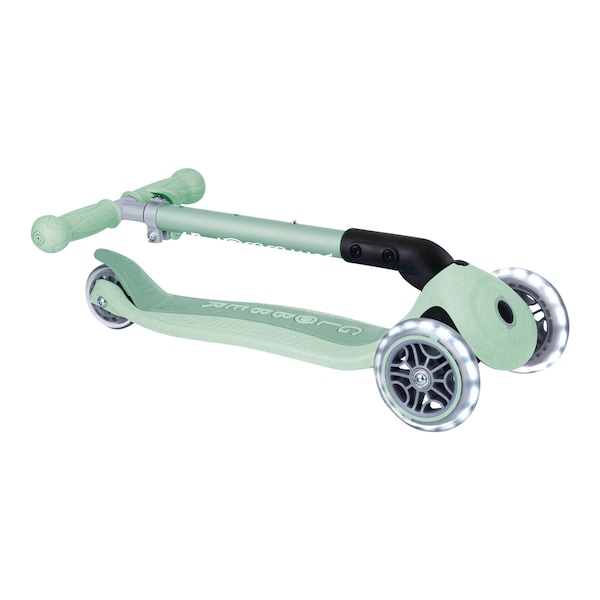 babywalz GlobberScooter Junior Foldable Lights ECO pistazie Fabrikladen