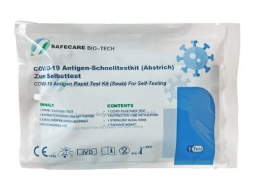 babyneo SAFECARE Bio-Tech SARS-CoV-2 Antigen Schnelltest (MHD 12/2025) Begrenzt auf 3 Tage