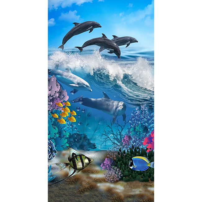 babybutt Good Morning Polyvelours Strandtuch "Delfin"