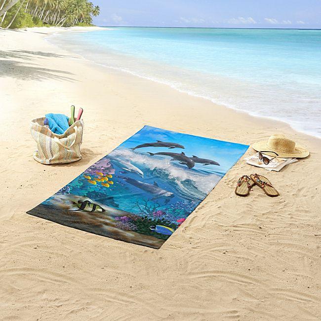 babybutt Good Morning Polyvelours Strandtuch "Delfin" Valentinstagsangebot