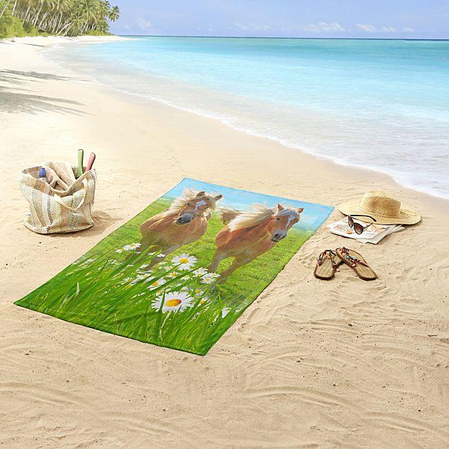 babybutt Good Morning Polyvelours Strandtuch "Horses" Sonderangebote