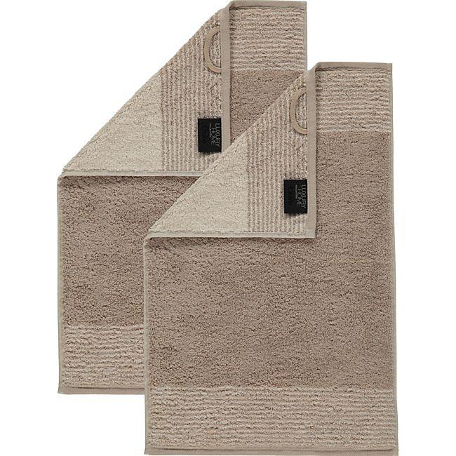 babybutt Cawö Walk-Frottier Jacquard Gästetuch "Two Tone" im 2er-Pack