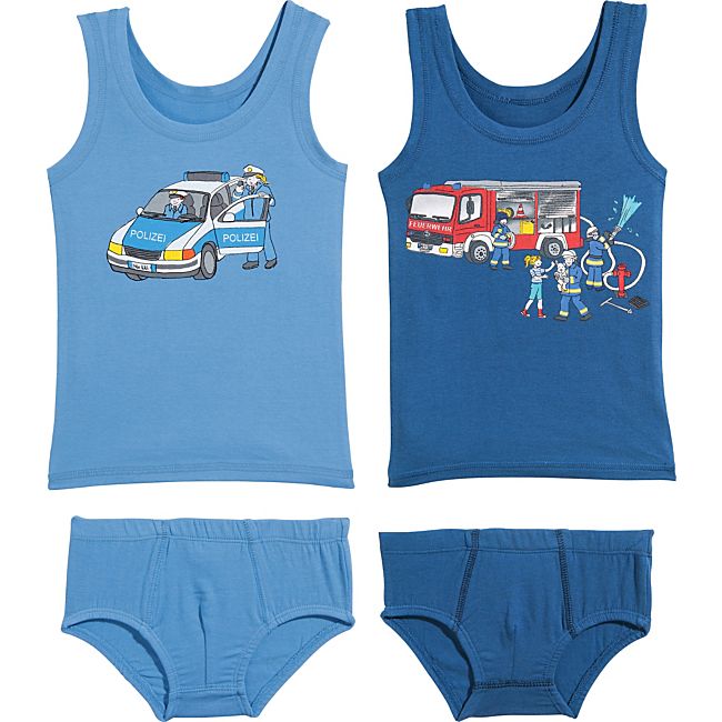 babybutt Erwin Müller Single-Jersey Jungen-Unterwäsche-Set 4-teilig