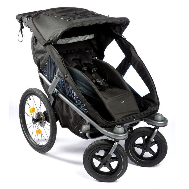 babyonlineshop tfk Velo 2 Fahrradanhänger schwarz Kostenlose Rückgabe