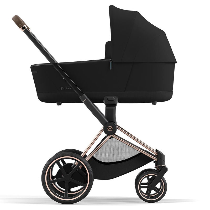 babyonlineshop CYBEX e-PRIAM Kinderwagen Sepia Black Bundle New Generation inkl. 8 Zubehörartikel Begrenzte Freigabe