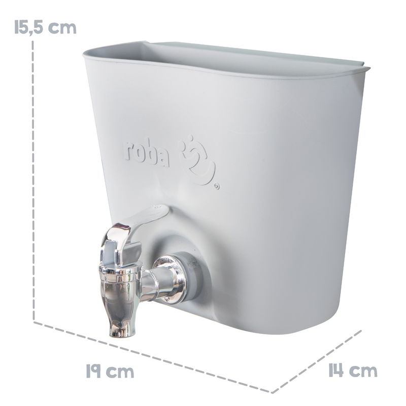 babyonlineshop Roba Wasserbehälter mit Wasserhahn zum Einhängen Speichern exportieren