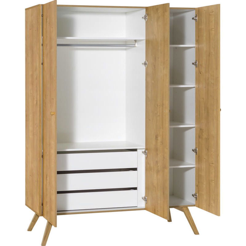 babyonlineshop VOX Nature Kleiderschrank 3-türig eiche / weiß Top Angebot