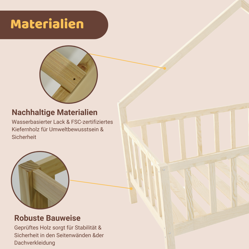 babyonlineshop Artkid William Hausbett natur 90 x 200 cm Letzter Tag