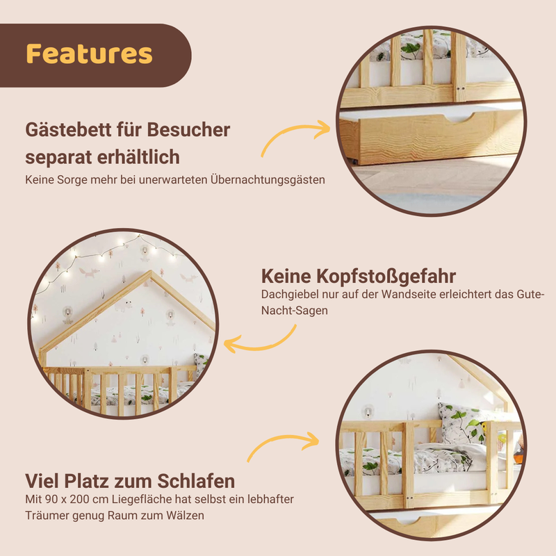 babyonlineshop Artkid William Hausbett natur 90 x 200 cm Letzter Tag