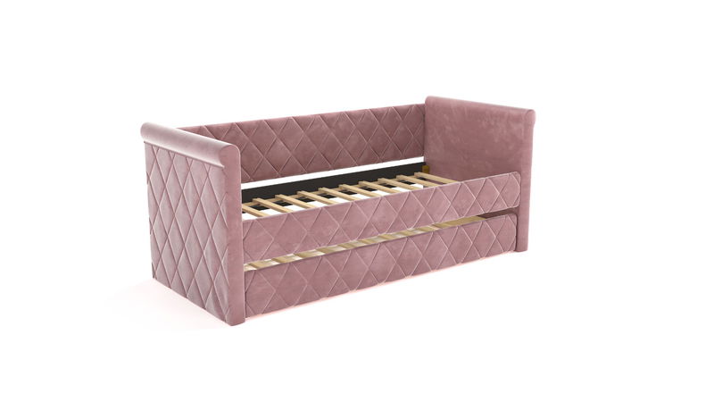babyonlineshop Nature Kid Vilena Sofabett Velour rosa 90 x 200 cm Bis zu 50% Rabatt