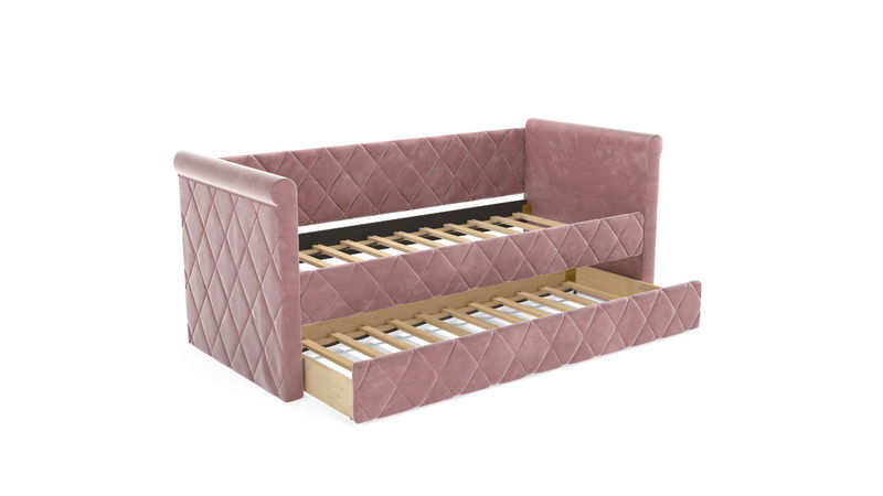 babyonlineshop Nature Kid Vilena Sofabett Velour rosa 90 x 200 cm Bis zu 50% Rabatt