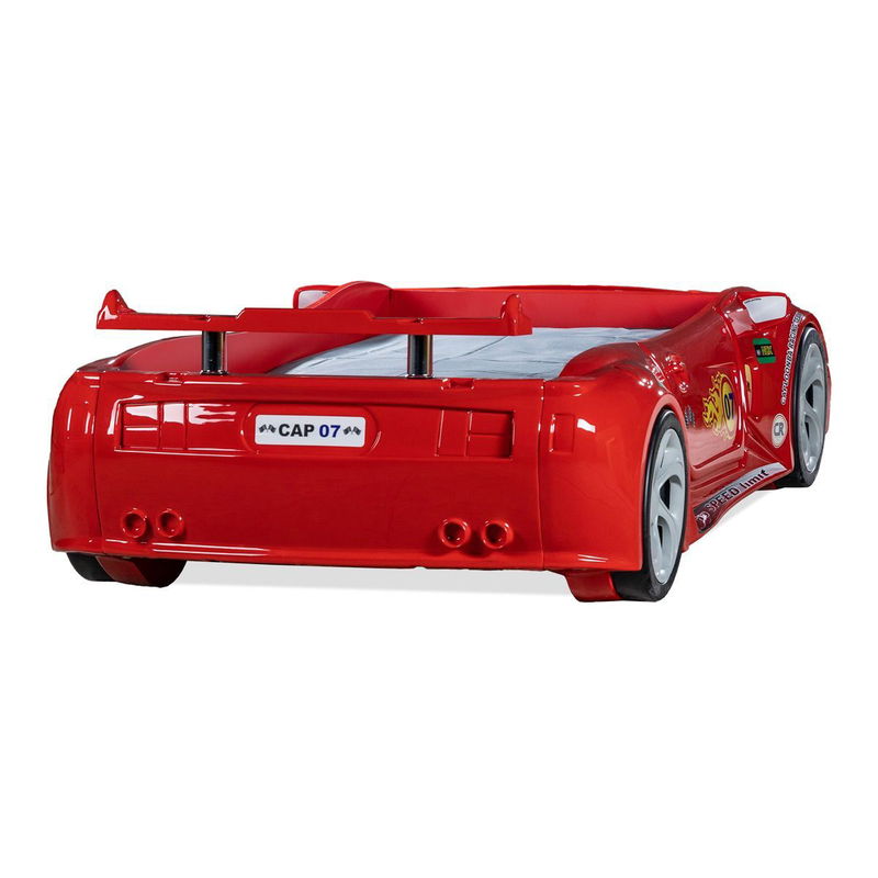 babyonlineshop Artkid Autobett Kinderbett rot 90x190 cm mit LED Licht per Fernbedienung Nur für heute