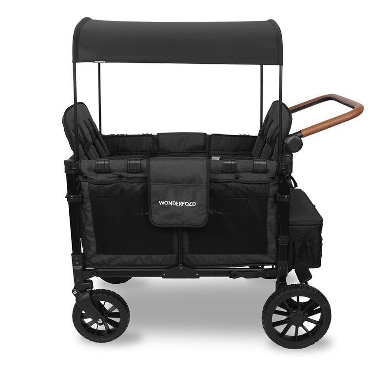 babyonlineshop WonderFold W4 Luxe Bollerwagen - Volcano Black Versandkostenfrei