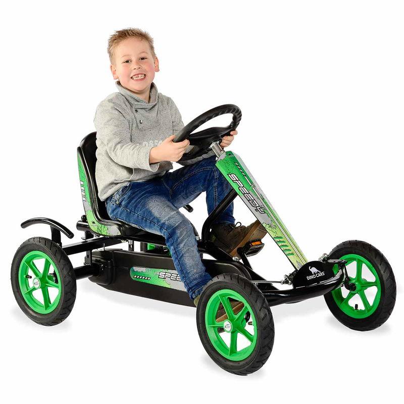 babyonlineshop Dino Cars Speedy BF1 schwarz/grün mit Leichtlaufreifen Begrenztes Angebot