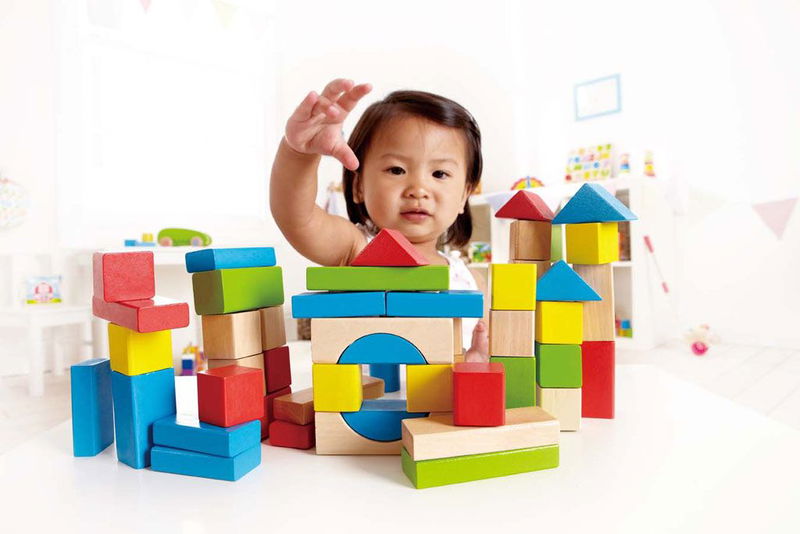 babyonlineshop Hape Bunte Holzbausteine E0409 Exklusivangebot