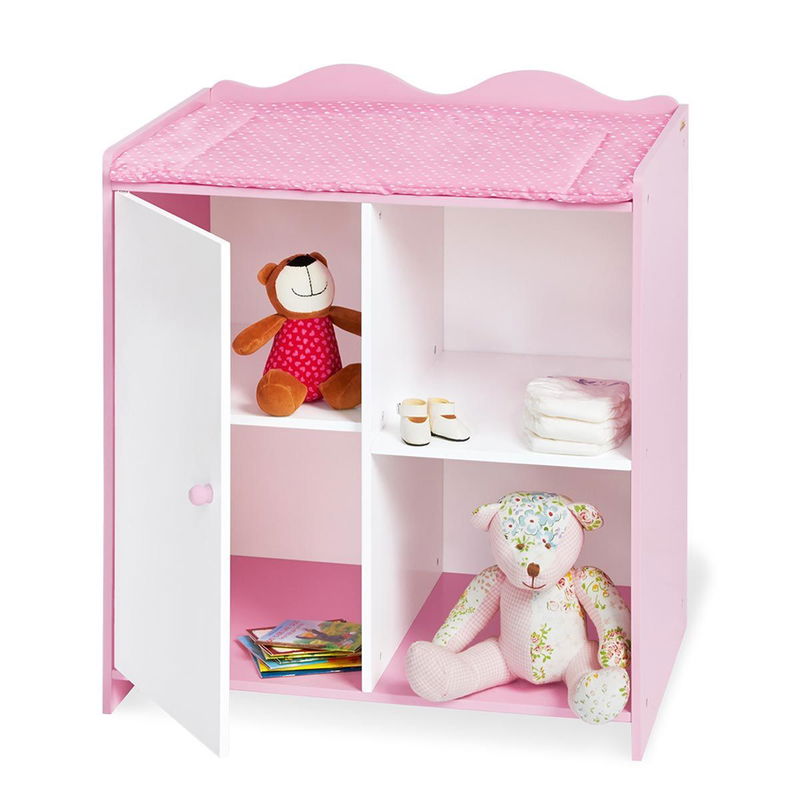 babyonlineshop Pinolino Puppenwickeltisch Jasmin rosa und weiß lackiert zum Toppreis Cyber Monday