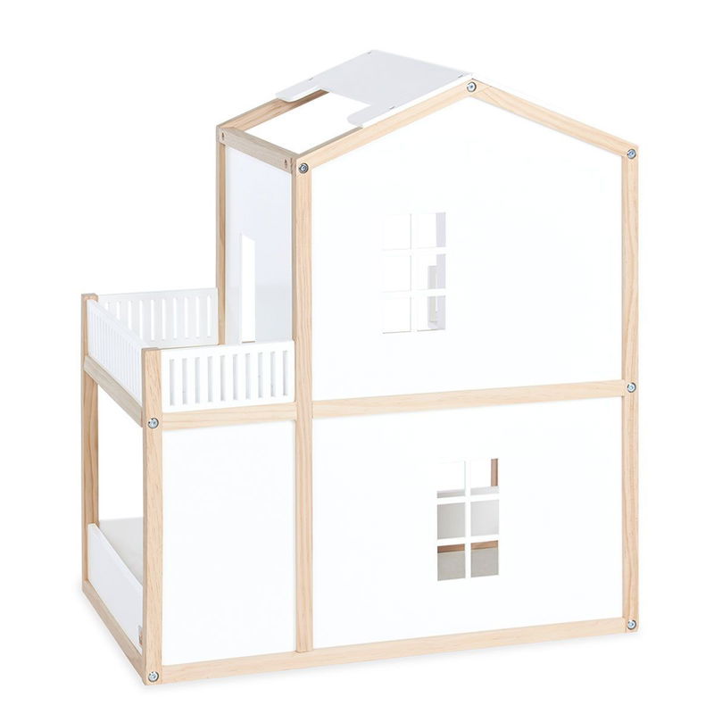 babyonlineshop Pinolino Puppenhaus Ida Kiefer und MDF weiß lackiert Lagerräumung