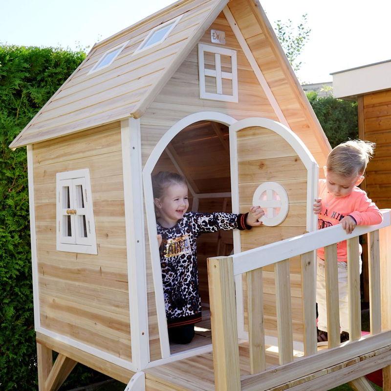 babyonlineshop EXIT Fantasia 300 Holzspielhaus - natur fantasievolles Design - einfache Montage Top Angebot