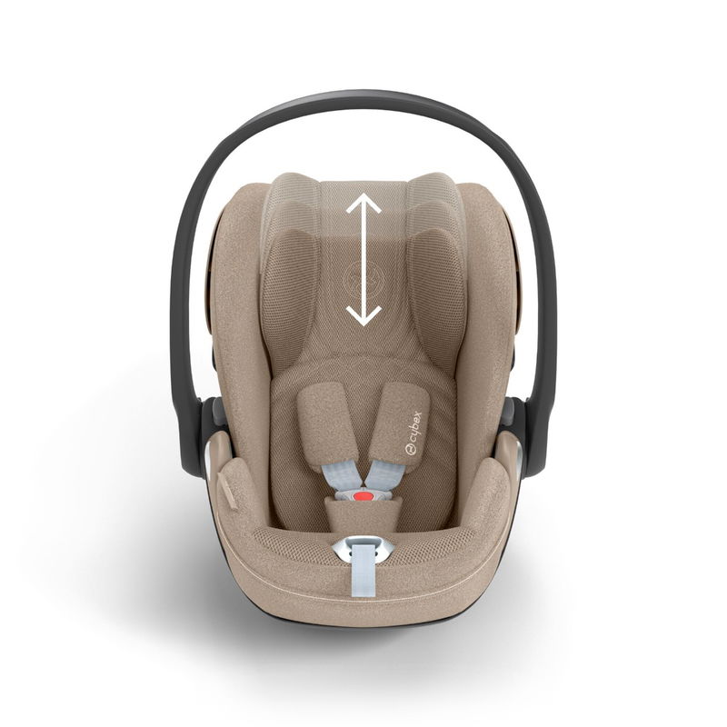 babyonlineshop CYBEX Cloud T i-Size Plus Cozy Beige Babyschale Bestseller
