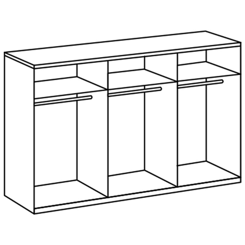 babyonlineshop Wimex Gibraltar Schwebetürenschrank 270 cm Weiß/Artisan-Eiche Dekor Letzter Tag