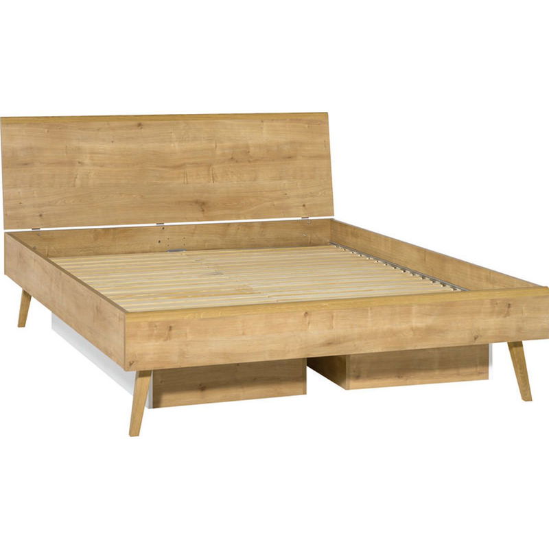 babyonlineshop VOX Nature Bett 140x200 cm mit glattem Kopfteil eiche Bis zu 55% Rabatt
