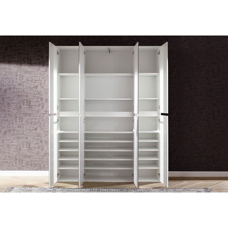 babyonlineshop trendteam Mirror Spiegelgarderobenschrank Weiß Melamin Super Rabatt