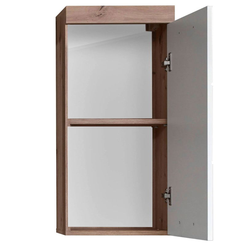 babyonlineshop trendteam Amanda Badmöbel 164x190x34 cm 4-teilig weiß / asteiche zollfrei