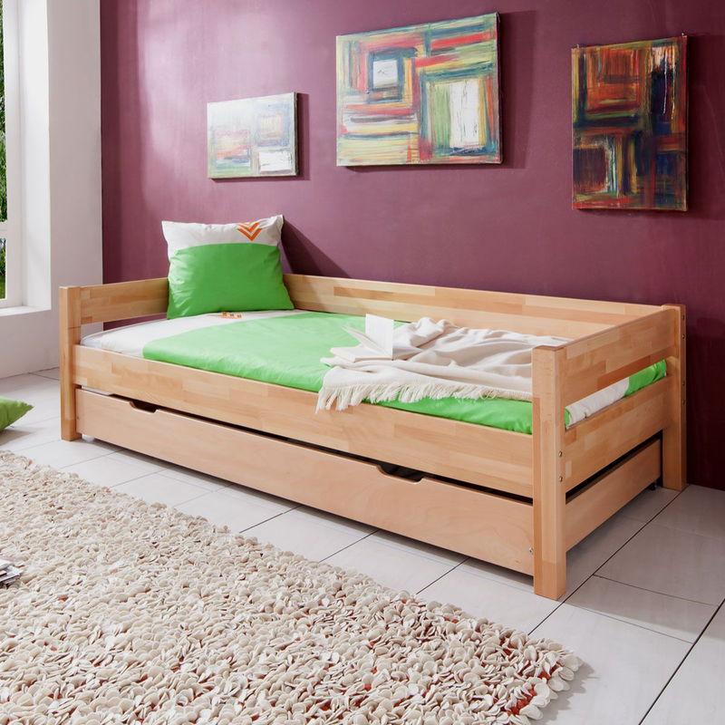 babyonlineshop Relita NIK Einzelbett Buche massiv Natur 90 x 200 cm Rabatte dieses Monats