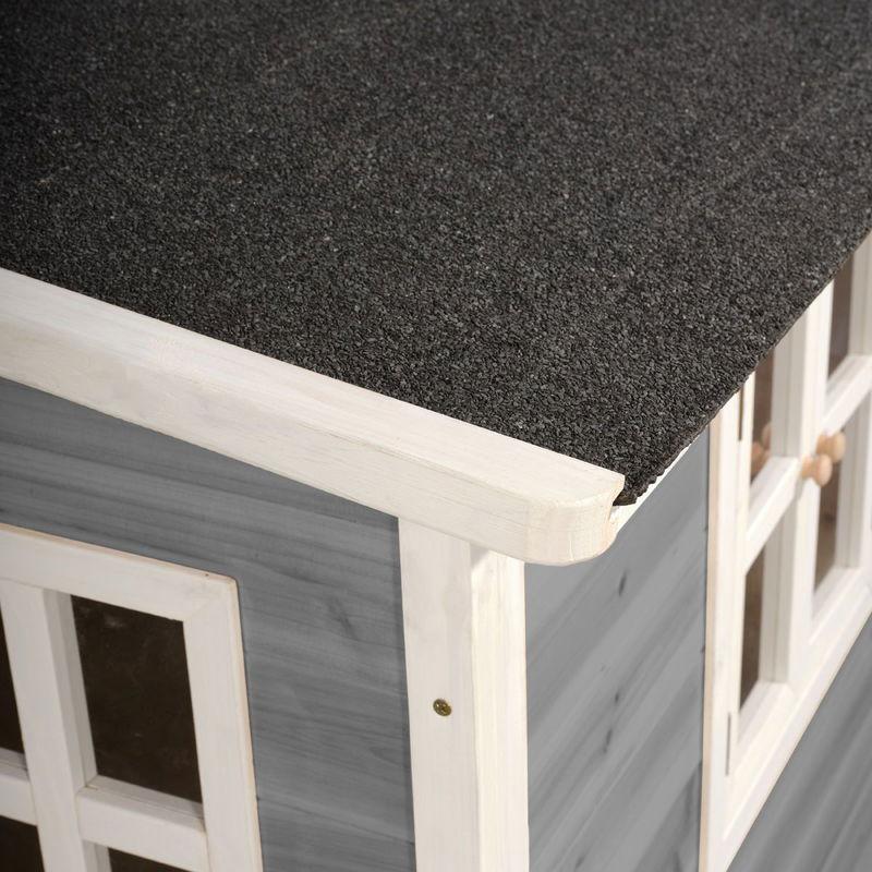 babyonlineshop EXIT Loft 150 Holzspielhaus - grau klares Design - mit Anbau Online