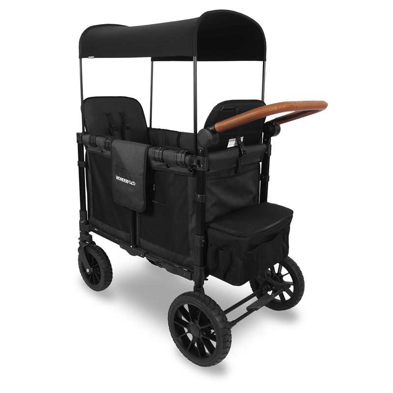 babyonlineshop WonderFold W2 Luxe Bollerwagen - Volcano Black Großer Ausverkauf
