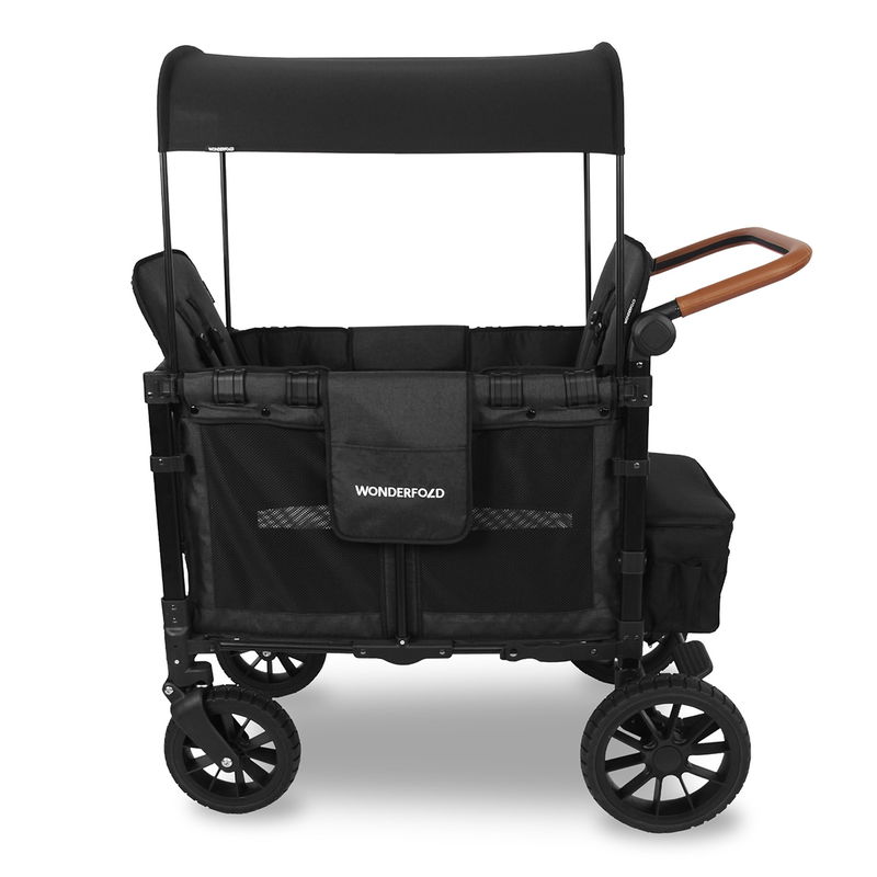 babyonlineshop WonderFold W2 Luxe Bollerwagen - Volcano Black Großer Ausverkauf