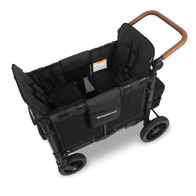 babyonlineshop WonderFold W2 Luxe Bollerwagen - Volcano Black Großer Ausverkauf
