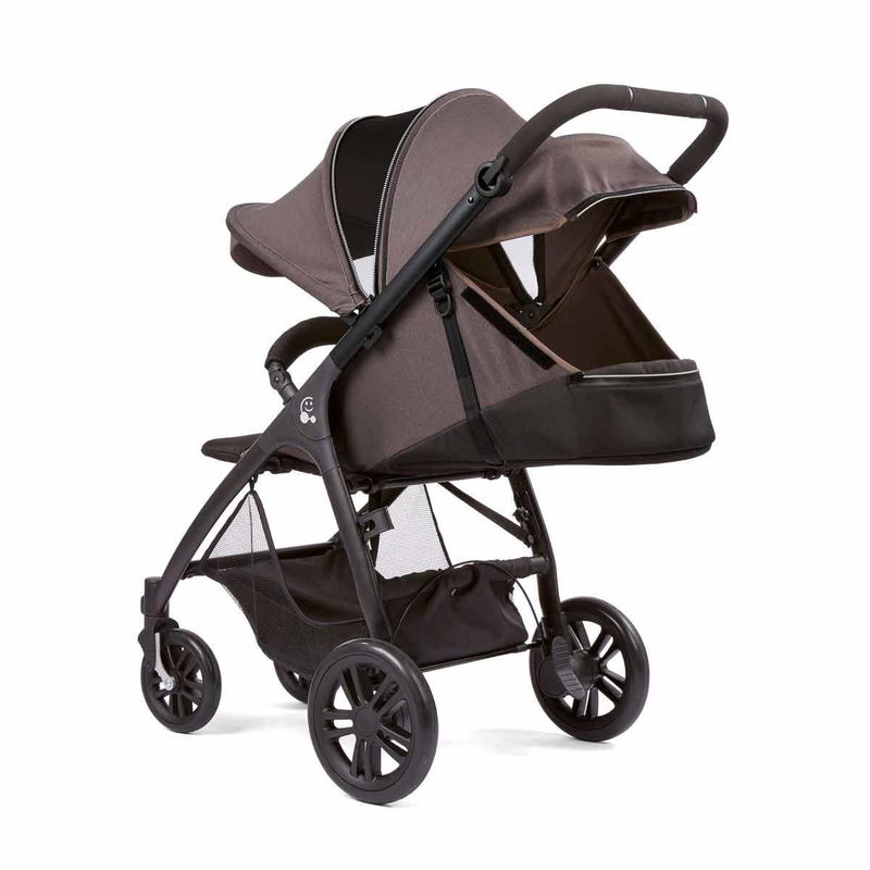 babyonlineshop Gesslein Smiloo Happy Buggy taupe melange Gestell schwarz Bestseller