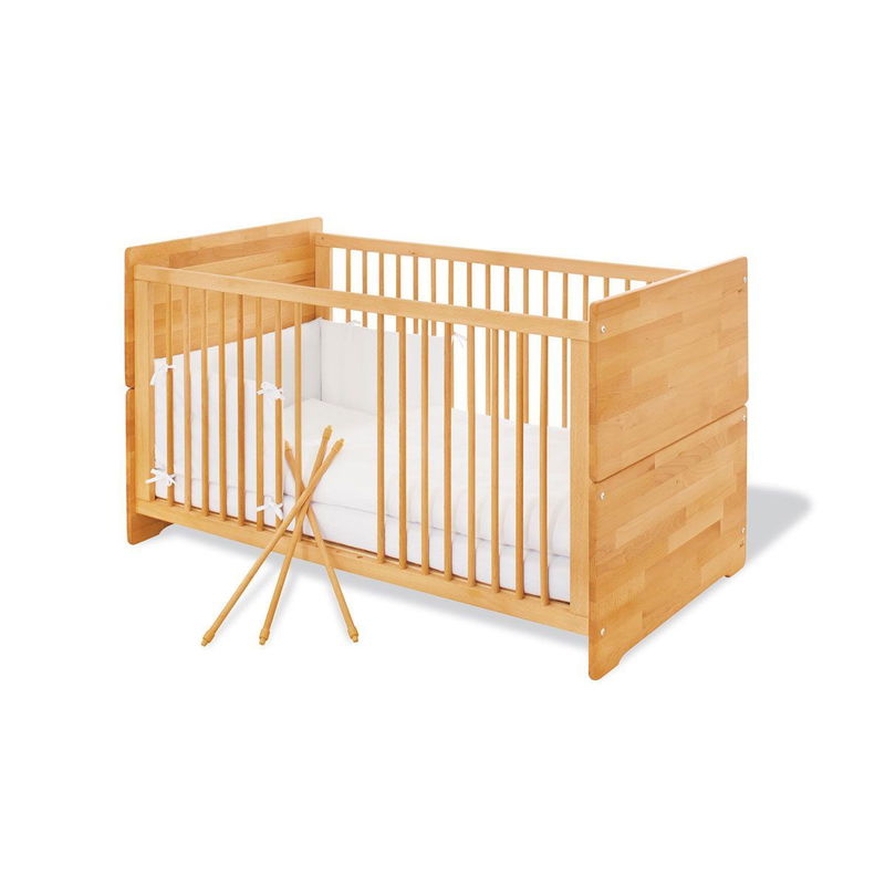 babyonlineshop Pinolino Natura Kinderbett 70x140 cm Massivholz inkl. Umbauseiten - zum Toppreis Riesige Ersparnisse