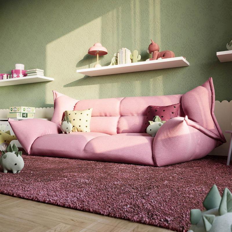 babyonlineshop Nature Kid Faltsofa rosa mehrfach verstellbar mit rutschfestem Unterboden Tiefpreis