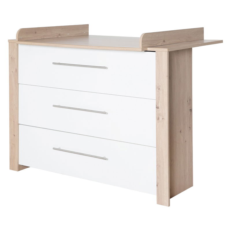 babyonlineshop Roba Malo Kinderzimmer Sparset Weiß/Eiche-Holzdekor Begrenzte Freigabe