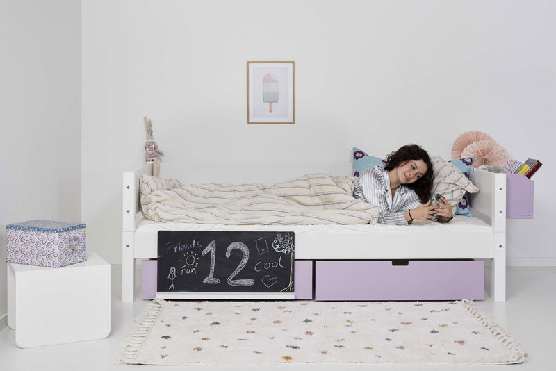 babyonlineshop Manis-h Einzelbett ohne Lattenrost 140x200 cm einfarbig - 22 Farben wählbar Neueste Stile