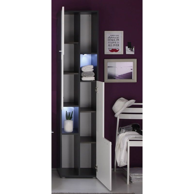 babyonlineshop trendteam Tetris Hochschrank Weiß / Graphit Meist gekauft