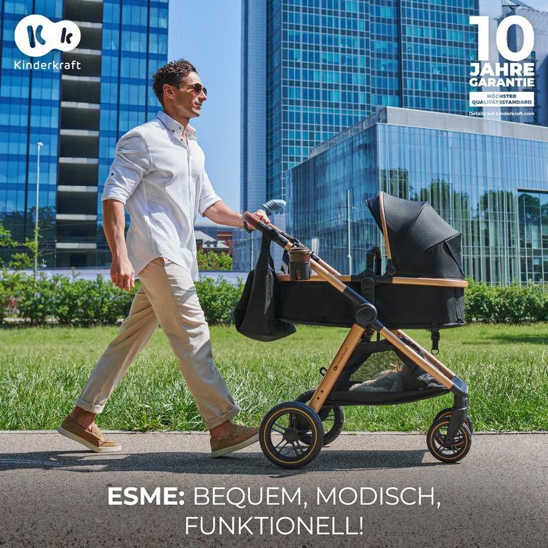 babyonlineshop Kinderkraft Multifunktionaler 3-in-1-Kinderwagen ESME Sand Beige Top Angebot