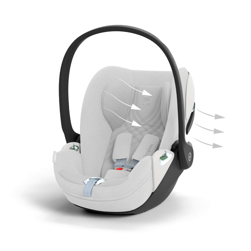 babyonlineshop CYBEX Cloud T i-Size Plus Platinum White Babyschale Letzte 3 Tage