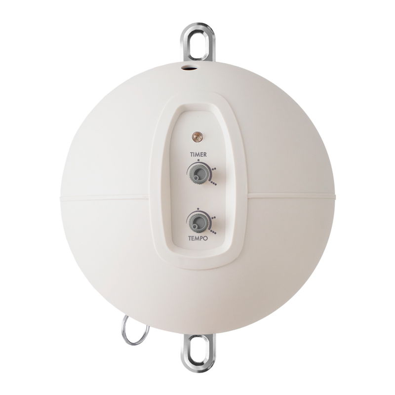 babyonlineshop Moonboon Ökologische Federwiegen-Bundle Nature mit Motor Original Gestell weiß Speichern exportieren