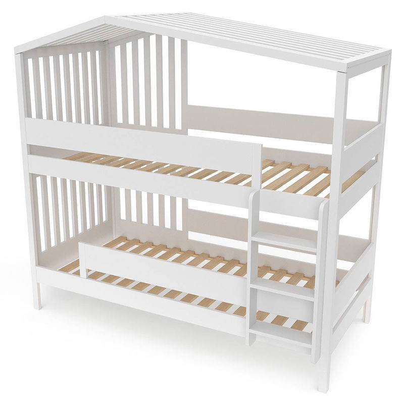babyonlineshop Nature Kid Yuna Etagenbett weiß Liegefläche 90 x 200 cm 2025