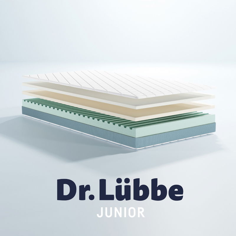 babyonlineshop Zöllner Dr. Lübbe Junior Matratze 90 x 200 cm 3-Schicht-Matratze mit TENCEL©-Bezug Outlet