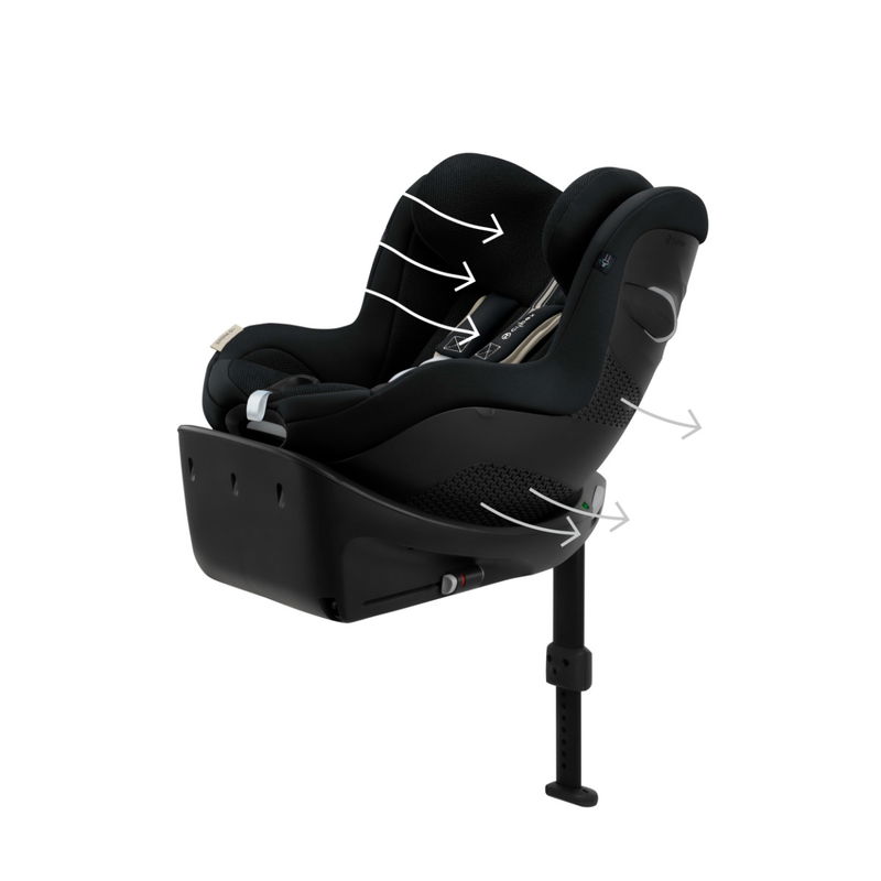 babyonlineshop CYBEX Sirona Gi i-Size Plus Moon Black ab Geburt bis 105 cm (ca. 4 Jahre) Bis zu 65% Rabatt