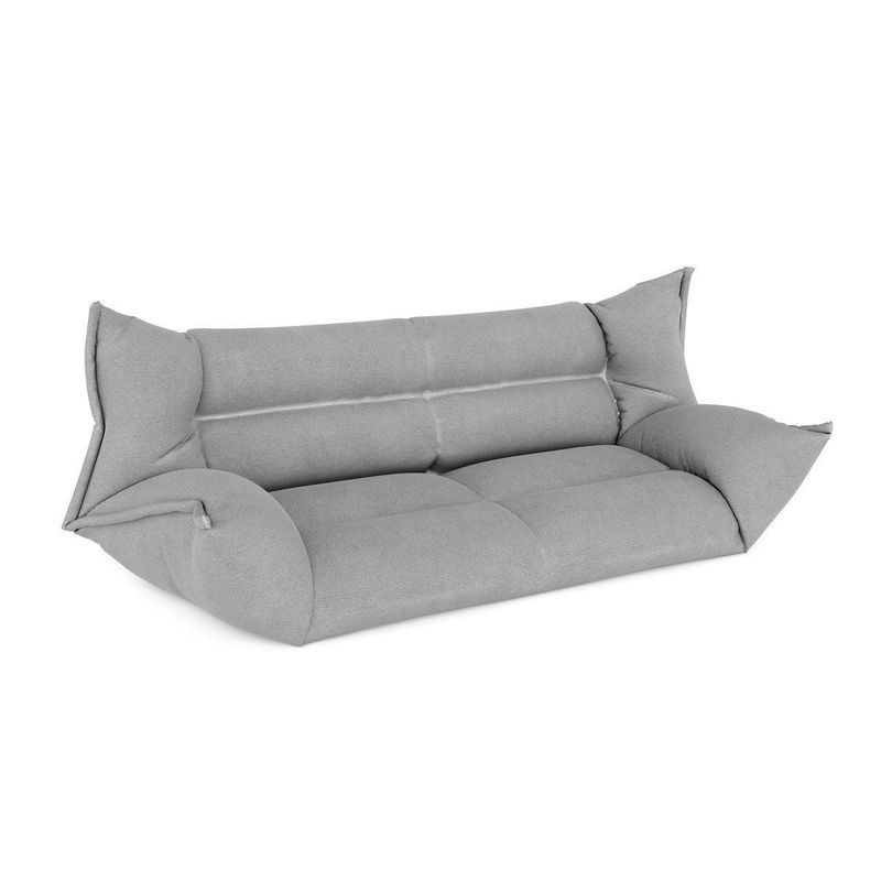 babyonlineshop Nature Kid Faltsofa grau mehrfach verstellbar mit rutschfestem Unterboden Auslauf