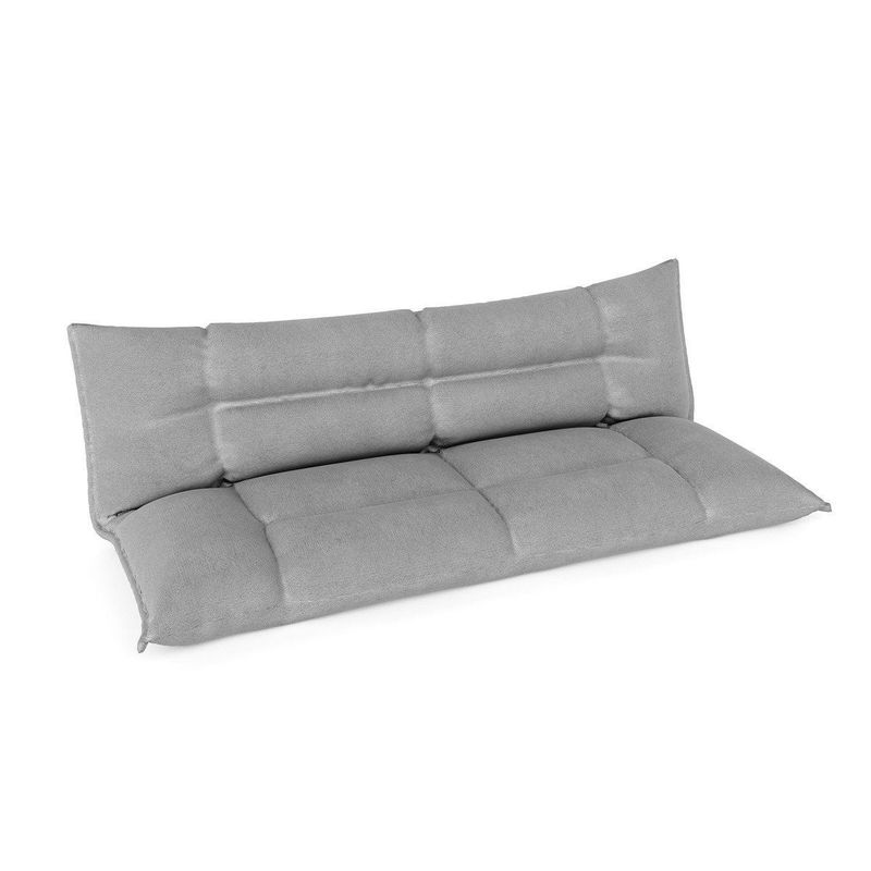 babyonlineshop Nature Kid Faltsofa grau mehrfach verstellbar mit rutschfestem Unterboden Auslauf