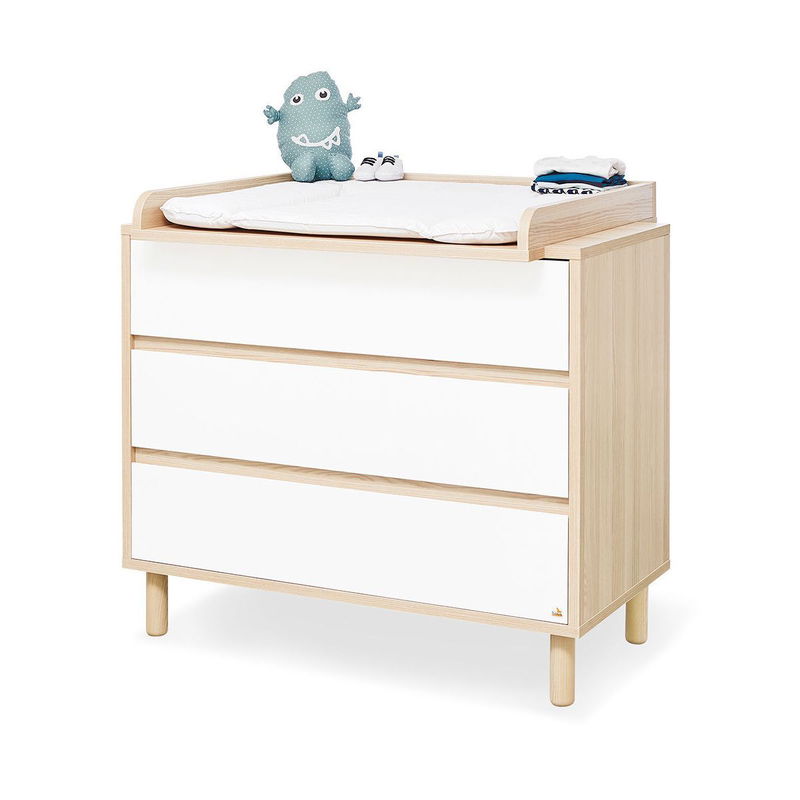 babyonlineshop Pinolino Flow Kinderzimmer breit groß Dekor Esche/weiß Blitzverkäufe